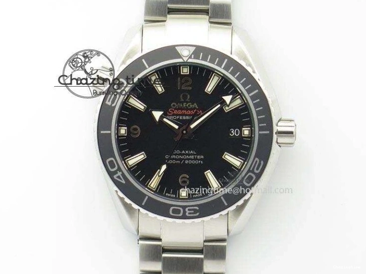 0507 Planet Ocean SS Bp Maker 45mm Black Bezel On SS Bracelet A OnTrend 8218